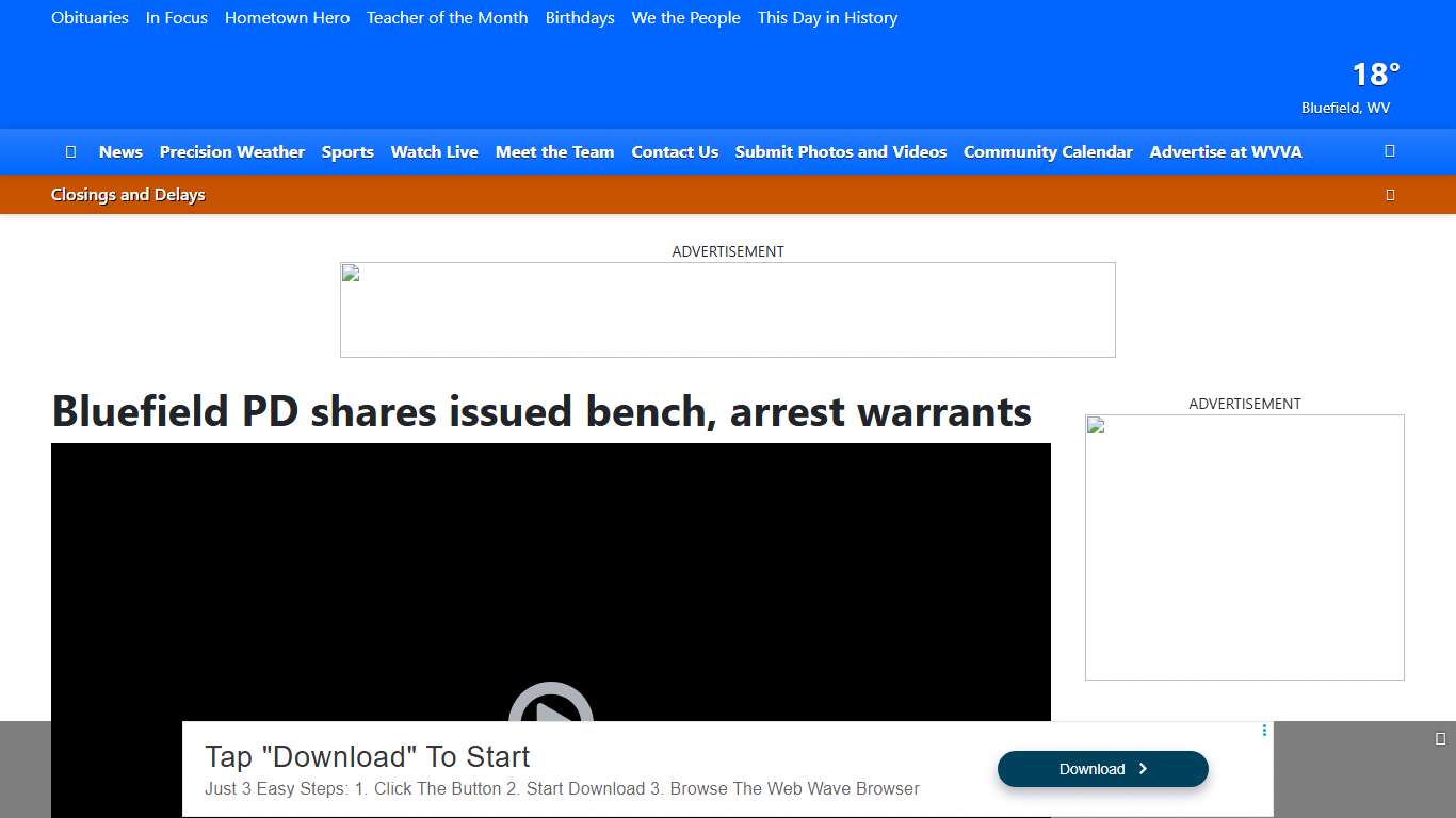 Bluefield PD shares issued bench, arrest warrants